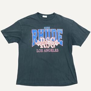 Rhude Sports Club Los Angeles 2022 Vintage Wash Graphic Tee Black XL Men's